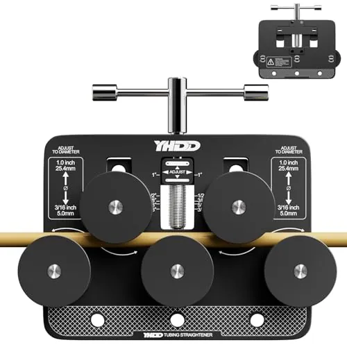YHDD Enderezador de Tubos para Diámetros de 4,7 mm a 25,4 mm, Herramienta Ajustable para Enderezar Tubos de Freno, para Tubos de Cobre, Aluminio, Acero, Tubos Doblados y Líneas de Combustible