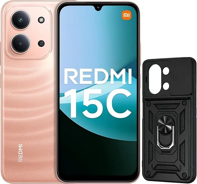 XIAOMI Redmi 15C Smartphone 4+256GB Pantalla de 6.9" 120Hz cámara IA de 50MP batería de 6000mAh Carga rápida de 33W procesador Octa-Core Naranja(con Funda)