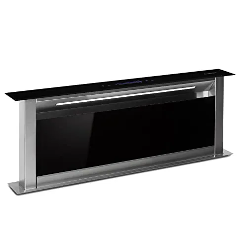 Klarstein Campana Extractora 90 cm Cooker Hood, Extractor Cocina 576m³/h Flujo de Aire, Filtros Extractor Grasa, 10 Modos Ventilación, Extractor Cocina Recirculación, Eficiencia Energética A +