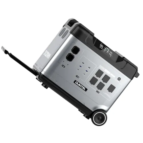 OUKITEL P5000 Plus Estacion de Energia Portatil 3600W, 5120Wh Generador Solar, Batería LiFePO4, Carga Rápida en 2.2 h, 15 Porte, Power Station para Camping, Caravana y Emergencias