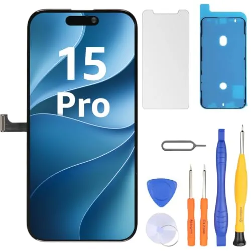 LL TRADER Pantalla para iPhone 15 Pro LCD 6.1" y Kit de Reparación