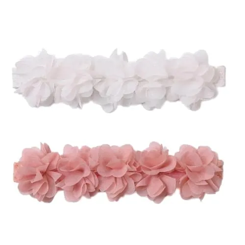 WeddHuis Corona de Flores de Chiffón 2 Piezas para Niños Bebés y Ninos Cumpleaños