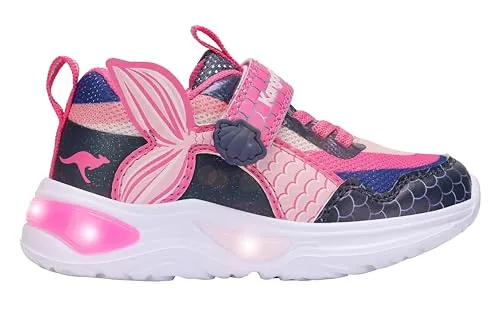 KangaROOS K-SLG Bora EV - Zapatillas Deportivas para niño y niña, Color Azul Marino/Rosa Margarita, Talla 27 EU, Dk Navy Daisy Pink, 27 EU