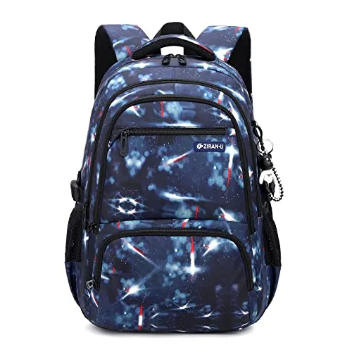 Amythe Mochila Escolar Niños Adolescentes Impermeable Grandes, Azul