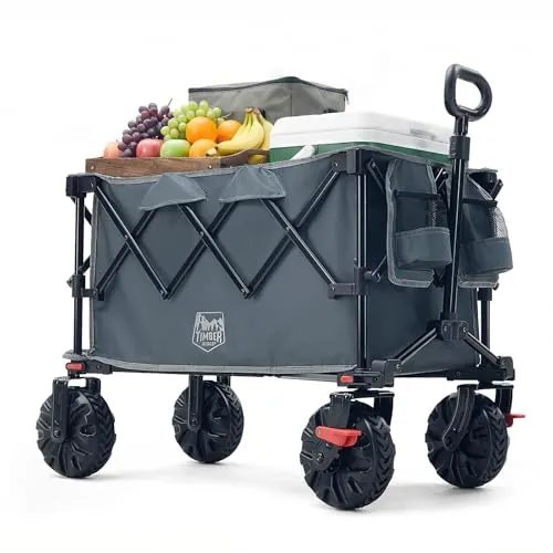 TIMBER RIDGE Carro Plegable Playa XXL de 250L/150 kg Carrito Transporte