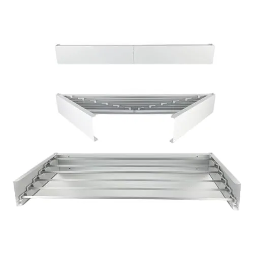 Tendedero Plegable de Pared Mikomika - Diseño Compacto y Retráctil con 30 kg de Capacidad - Ideal para Interior y Exterior, Ahorra Espacio (Blanco)