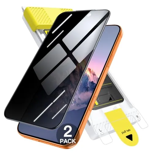 JETech 3D 9H+ Protector Pantalla Privacidad para iPhone 17 Pro Max, 2 Uds.