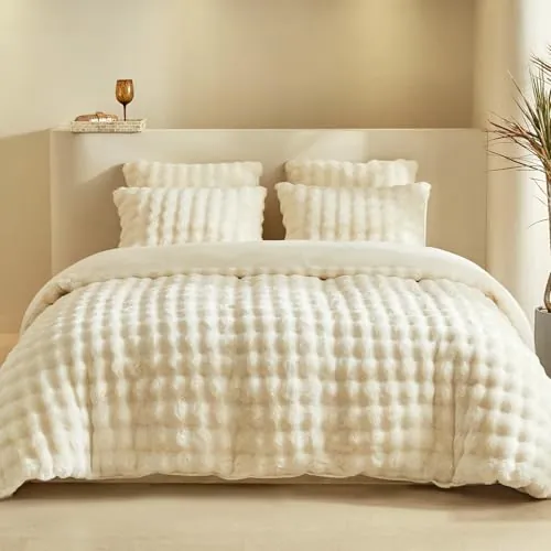 Tokokimo Funda Nordica Franela Cama 135/150, Funda Nordica 220x240cm, Beige