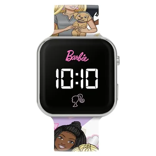 Accutime Reloj LED Barbie Rosa para Niños
