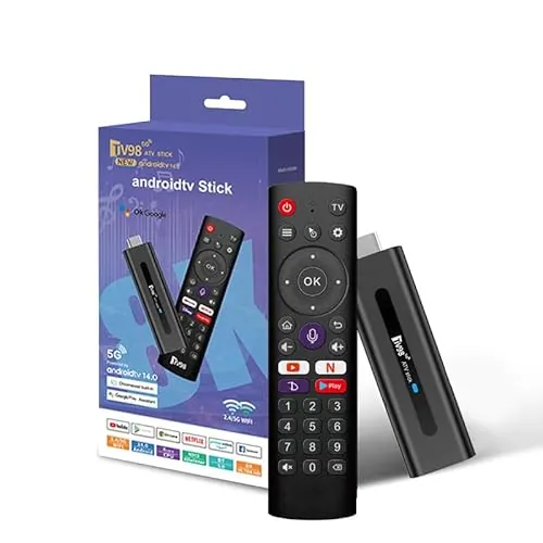 Android TV Stick 4K 2GB RAM 16GB ROM H313 Quad-Core 64bit WiFi5 Dual 2.4G/5G WiFi HDR10+ HD Smart TV Stick Box (H 2+16 App)