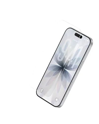 Belkin ScreenForce UltraGlass 2 Protector de Pantalla para iPhone 17 + iPhone 16 Pro, Antiarañazos, Grado 9H de Dureza, Bandeja de Alineación fácil, sin Burbujas, Ultrafino, Cobertura total