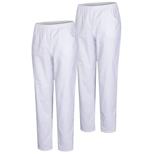 MISEMIYA - Pack 2 Pcs - PANTALÓN Sanitario Unisex - Uniforme Sanitario Uniformes MEDICOS PANTALÓN DE Trabajo - Ref.8312 * 2 pcs - M, Blanco 21