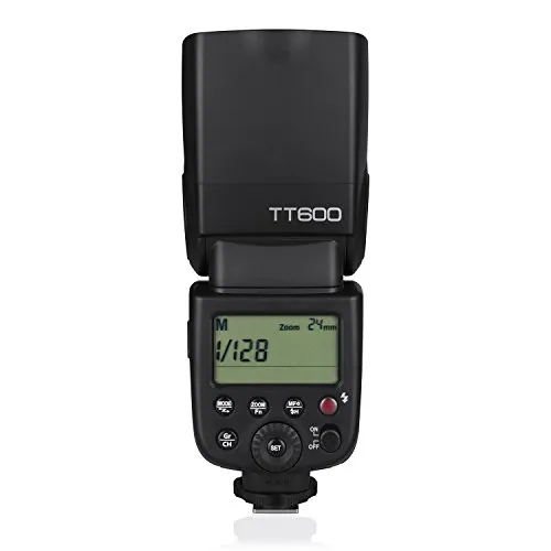 Godox TT600 Flash de cámara,Sistema X inalámbrico 2.4G Incorporado, Manual, Panel LCD, Alimentado por Batería, Compatible con cámaras DSLR Canon/Nikon/Pentax/Olympus