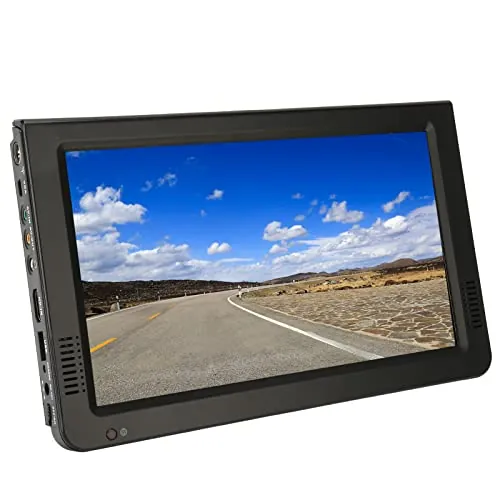 TV Digital Portátil de 10 Pulgadas, Pantalla LED ISDB TFT HD para Automóvil, Caravana, Cocina Al Aire Libre, Reproductor Multimedia con Batería Incorporada, Compatible con USB /
