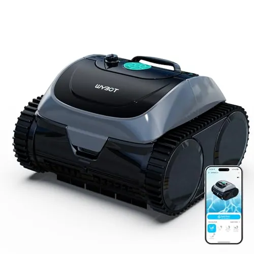 WYBOT C1 Robot Piscina 155min Batería, 155m² Suelo Paredes Línea de Agua