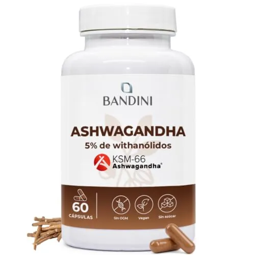 Bandini® Ashwagandha Vegan KSM-66® - 60 Cápsulas de Ashwaganda en polvo