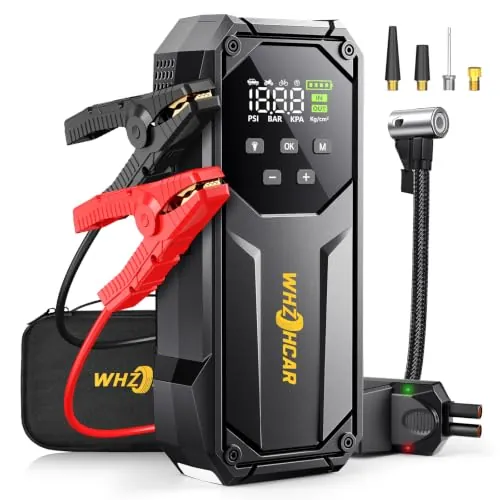 Arrancador de Coches 9000A con Compresor 12V 160PSI Arrancador Inflador