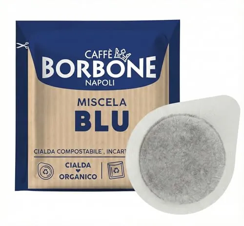 Caffè Borbone Cápsulas Compostables Mezcla Azul - 100 Cápsulas Compatibles con el Sistema E.S.E.®* dm 44