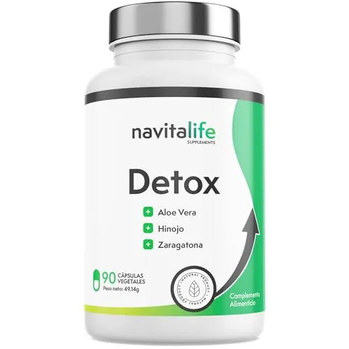 Detox.Suplemento de Aloe Vera con Hinojo y Zaragatona | 90 Cápsulas (hasta 90 días) | Ideal para Rutinas Desordenadas | Navitalife