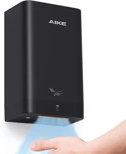 AIKE Secamanos Ultra Compacto para Baño, Más Pequeño Que Hoja A4, AK2822