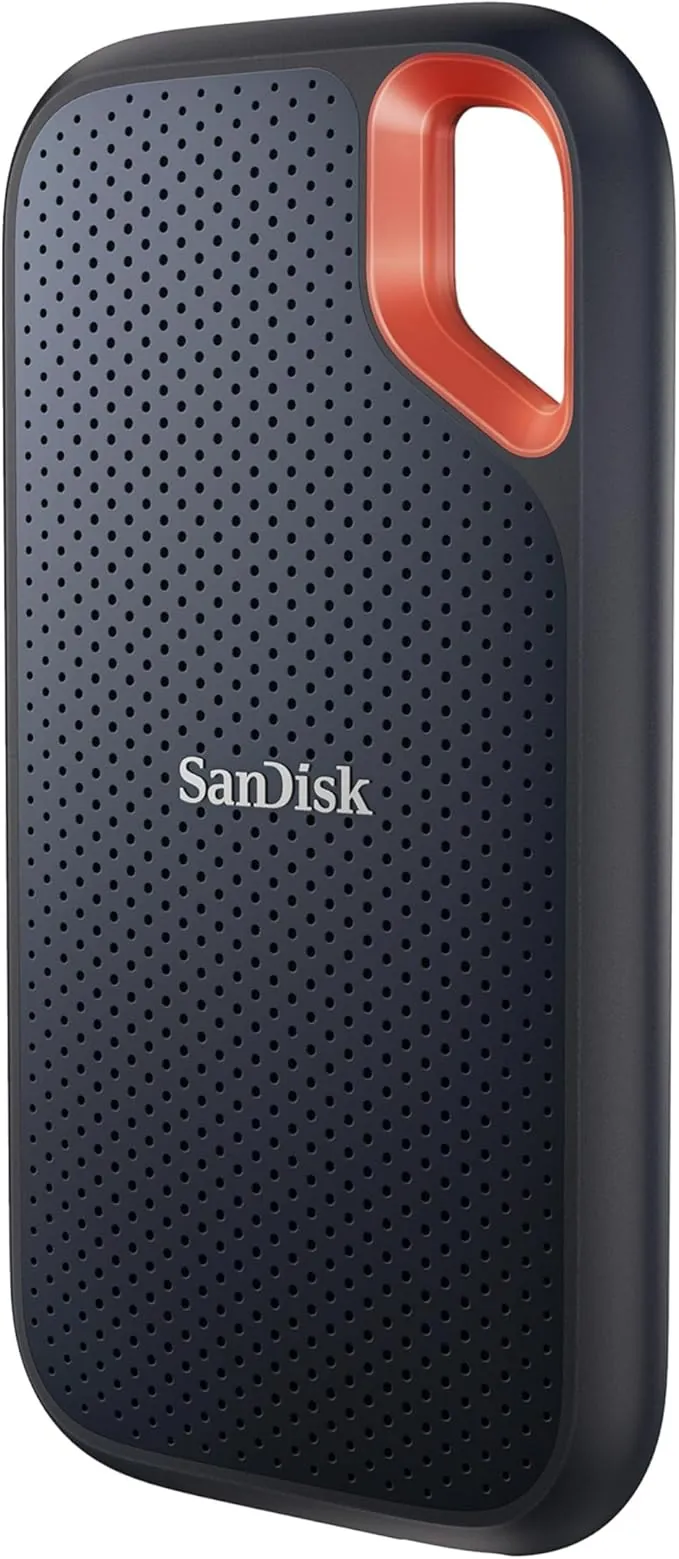 SanDisk Extreme SSD Externo Portátil 1 TB (Disco duro externo SSD con velodidad de lectura de hasta 1050 MB/s, 1000 MB/s de escritura, Clasificación IP65 de resistencia al agua y al polvo) Negro