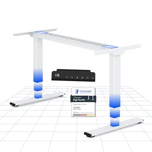 FLEXISPOT E1 MAX Escritorio Elevable Eléctrico 2 Motores 3 Segmentos 60-125