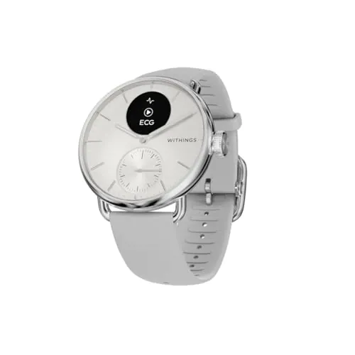 Withings ScanWatch 2, Reloj Inteligente de Salud cardíaca para Hombre y Mujer: ECG, SpO2, Control de la Temperatura, del sueño, la Salud respiratoria y el Ciclo, autonomía de 35 días, iOS y Android