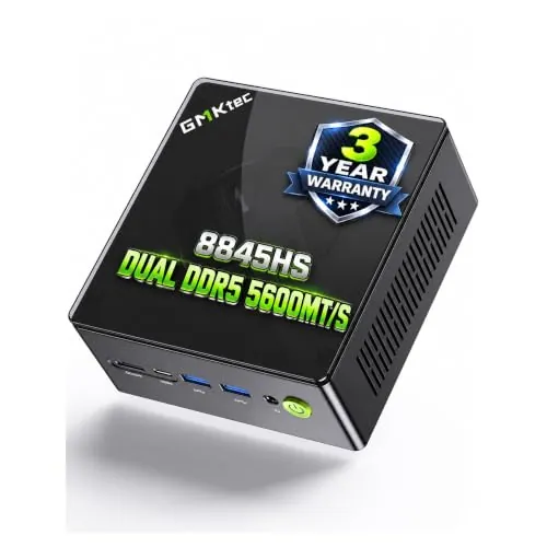 GMKtec Mini PC AMD Ryzen 5 W11 Pro 3500U (Rendimiento Superior a 4300U/N150/N100/N95 4C/8T 4.50 GHz), Miniordenador G10, 16 GB de RAM DDR4 + SSD PCIe 3.0x4 de 256 GB, WiFi 5, USB 3.2, USB-C, BT 5.0