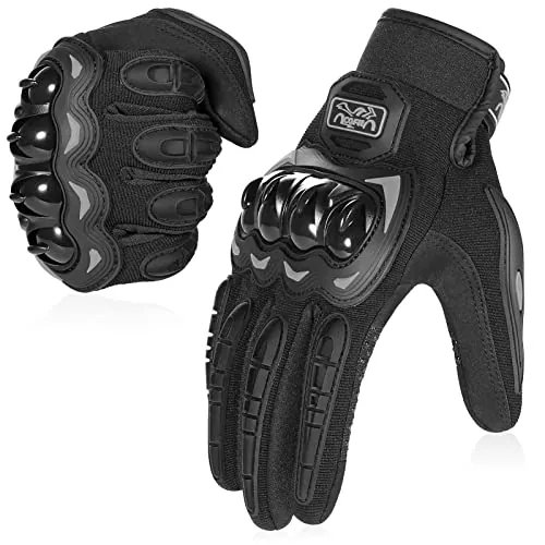 COFIT Guantes de Motos, Guantes de Pantalla Táctil Full Touch para Carreras de Motos, MTB, Escalada, Senderismo y Otros Deportes al Aire Libre - Negro S