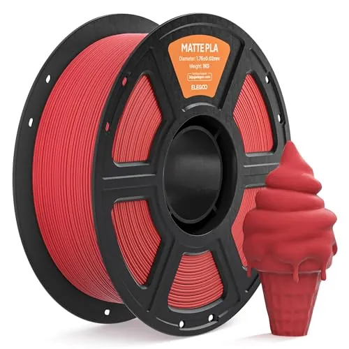 ELEGOO Filamento PLA MATE 1.75 1KG Rojo Rubí