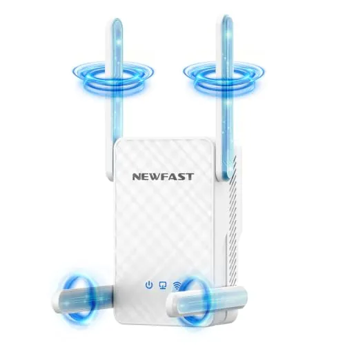 NEWFAST AX3000 Repetidor WiFi 5Ghz/2.4Ghz Gigabit WiFi Extender, WPA2