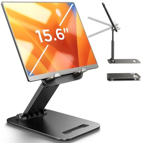 LISEN Soporte Tablet para iPad Stand Mesa [Más Estable] Atril Tablet Soporte Kindle Monitor Portatil Escritorio Accesorios para iPad A16 Air 13 Pro 2025 Mini Samsung Tab Xiaomi Lenovo Pad 4,7" -12,9"