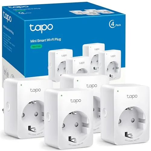 Tapo P100 (4-Pack) - Enchufe Inteligente WiFi, Programable, Control App/Voz