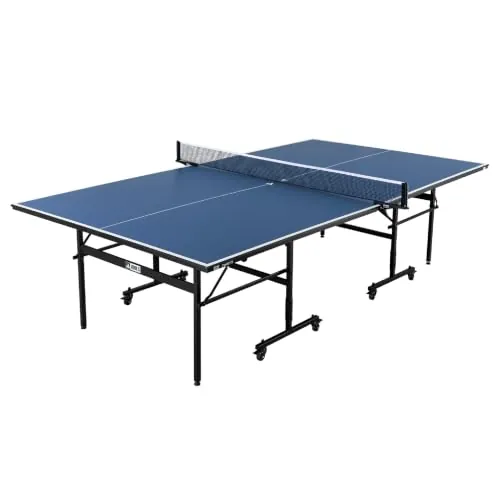 JOOLA Mesa de Ping-Pong Inside 13, Unisex-Adult, Mesa de Ping-Pong de Interior, Base Plegable - Montaje rápido - Red incluida, Azul, 274 x 152,5 x 76 cm