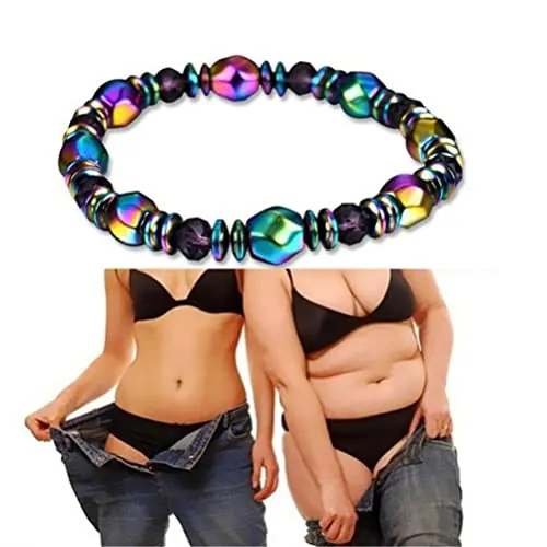 PRDECE 2 PCS Obsidian Anklet, Anti Varicose and Swelling Anklet, Magnetic Weight Loss Effective Anklet Bracelet, Black Obsidian Bracelet, Weight Loss Anklet for Women Men (B)