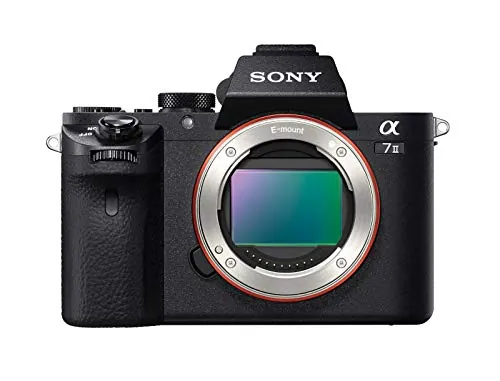 Sony Alpha 7 II - Cámara evil de fotograma completo (24.3 Megapíxeles, enfoque automático híbrido rápido, estabilización de imagen óptica de 5 ejes, grabación de vídeos en formato XAVC S), negro