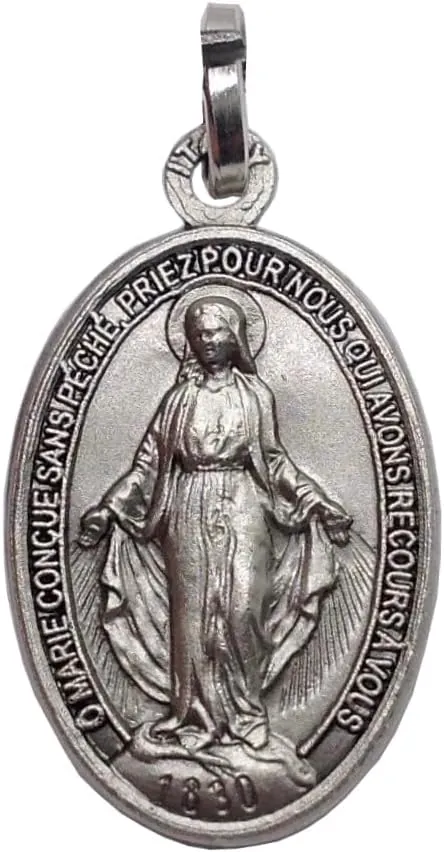 I G J LA MEDALLA MILAGROSA EN PLATA DE LEY 925 - LA ORIGINAL - 100% MADE IN ITALY - LAS MEDALLAS DE LOS SANTOS PATRONOS