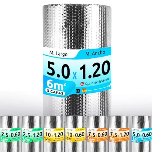 Aislante Térmico Multiusos Rollo 5x1.20m 6m²