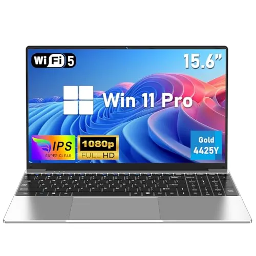 FUNYET Ordenador Portátil,Nuevo 2026 Laptop 15,6 Pulgadas,16 GB de RAM,256 GB de SSD,Pentium Gold 4425Y PC Portátil,IPS FHD 1920×1080 Notebook,Apertura de 180°,5000 mAh,Estudiantes,Type-C