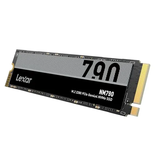 Lexar NM790 8 TB SSD, PCIe Gen4x4 NVMe 1.4 M.2 2280 SSD, hasta 7.400 MB/s de Lectura, 6.500 MB/s de Escritura, para PS5, PC, Ordenador portátil y Jugadores