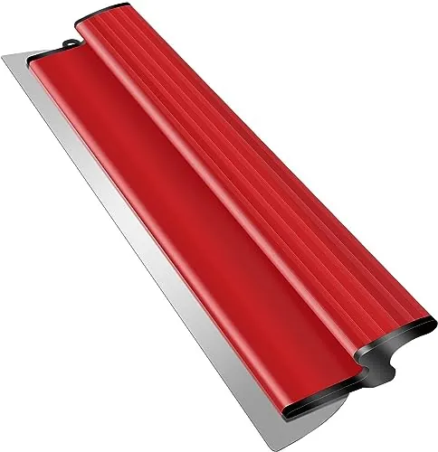 suokoun Hoja de desnatado de paneles de yeso, herramientas de yeso de 60 cm con hoja de acero inoxidable de 0,35 mm, cuchillo semiflexible para cemento y paredes de hormigón