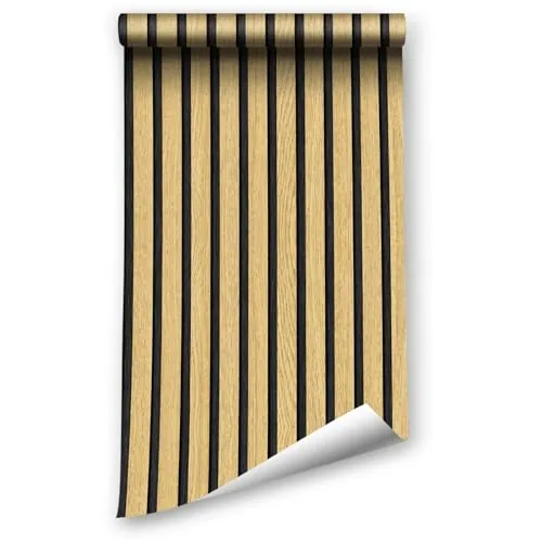 LZH-LP Papel Pintado Despegar Pegar, 44.5x1000CM Contacto Grano Madera Papel Pintado Autoadhesivo Madera 3D Película Vinilo Removible Muebles Pared