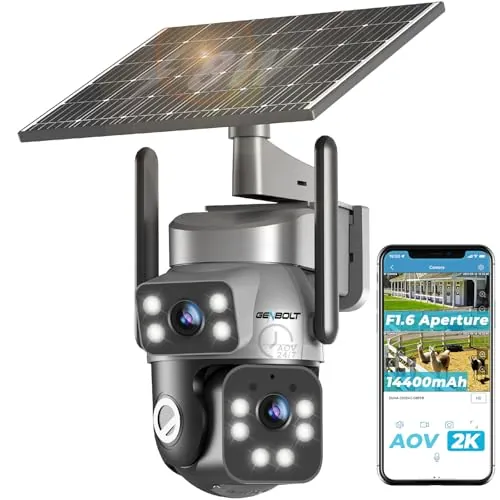 GENBOLT 4G AOV Cámara Vigilancia Exterior Solar Inalámbrica con SIM IP66