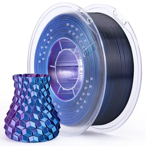 ELEGOO Filamento PLA Silk 1.75 1KG Azul Púrpura Negro de Seda