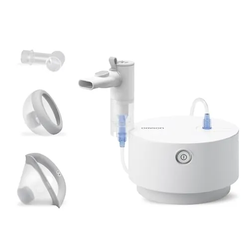 OMRON X105 Advanced Kit de Nebulizador portátil para niños y adultos, nebulizador para adultos Todo en Uno para Enfermedades Respiratorias Agudas y crónicas, Color Blanco