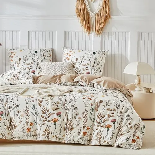 TTCM Funda Nordica 240x260cm, Estampado Floral Beige