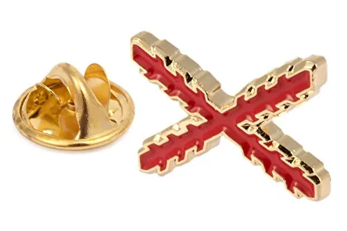 Gemelolandia | | Pin de Traje Aspa de Borgoña Cruz de San Andres | Pines Originales Para Regalar | Para Camisas, Chaquetas, Jerséis o para tu Mochila | Detalles Divertidos