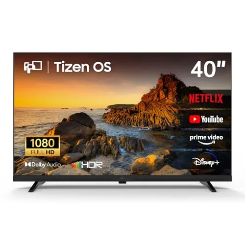 FPD Smart TV 40 Pulgadas, Full HD Tizen OS Compatible con Samsung TV Plus, Miracast, HDR 10, Dolby Audio, Control por Voz, Gaming Hub, 1080p televisión (ET40, 2026)