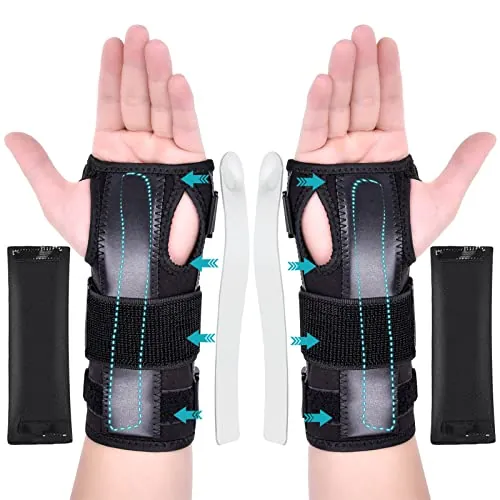 Apasiri Muñequera Tunel Carpiano(2 piezas), Férula Muñeca Se Adapta a Mano Derecha/Izquierda Para Tendinitis, Esguince, Muñequera Ortopedica para Hombres y Mujeres - L
