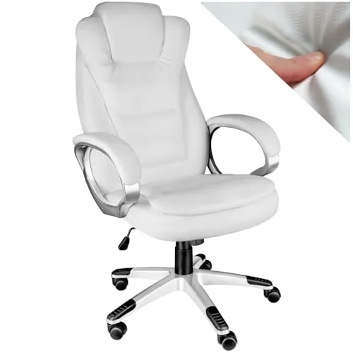 tectake® Silla de Oficina Giratoria 360°, Ajustable en Altura, Carga 150 kg